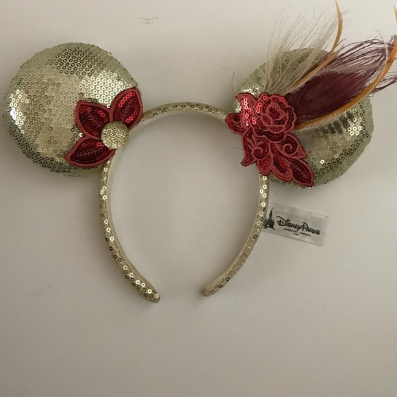 Disney Accessories - Disney Parks Rare Silver Sequin Mickey Mouse Ears